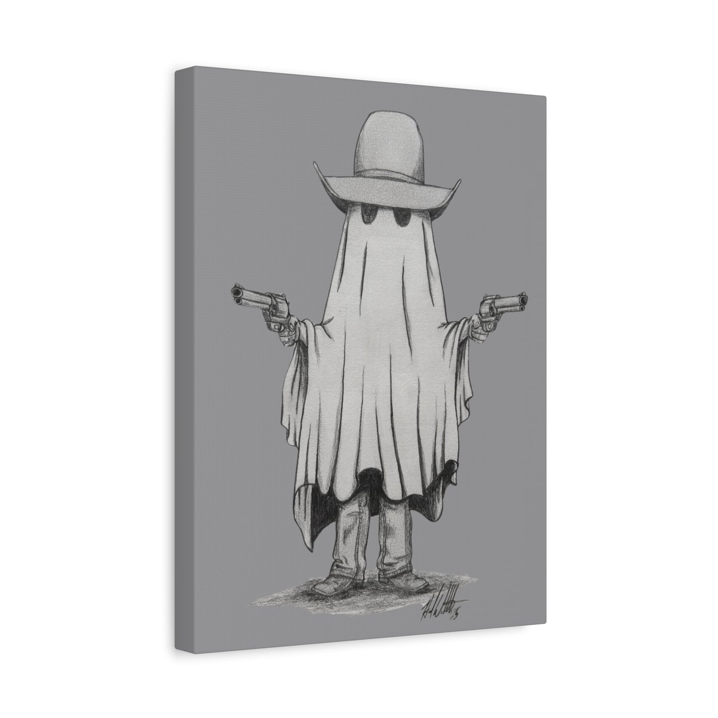 Outlaw Phantom Canvas Art, Western Decor, Unique Wall Art, Home Decoration, Gift for Cowpoke Fans