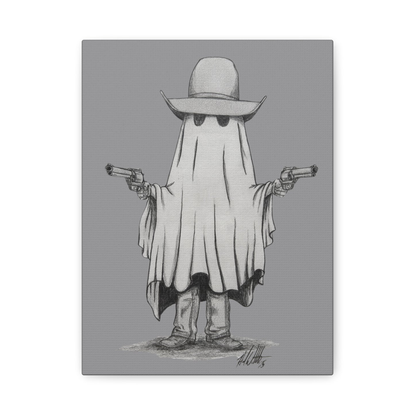 Outlaw Phantom Canvas Art, Western Decor, Unique Wall Art, Home Decoration, Gift for Cowpoke Fans