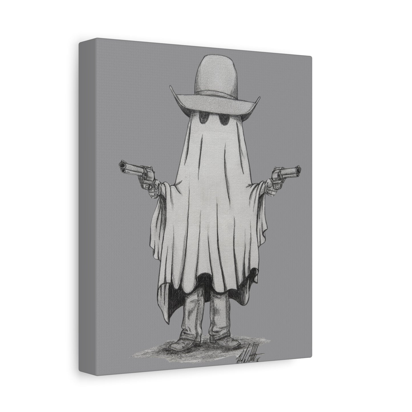 Outlaw Phantom Canvas Art, Western Decor, Unique Wall Art, Home Decoration, Gift for Cowpoke Fans