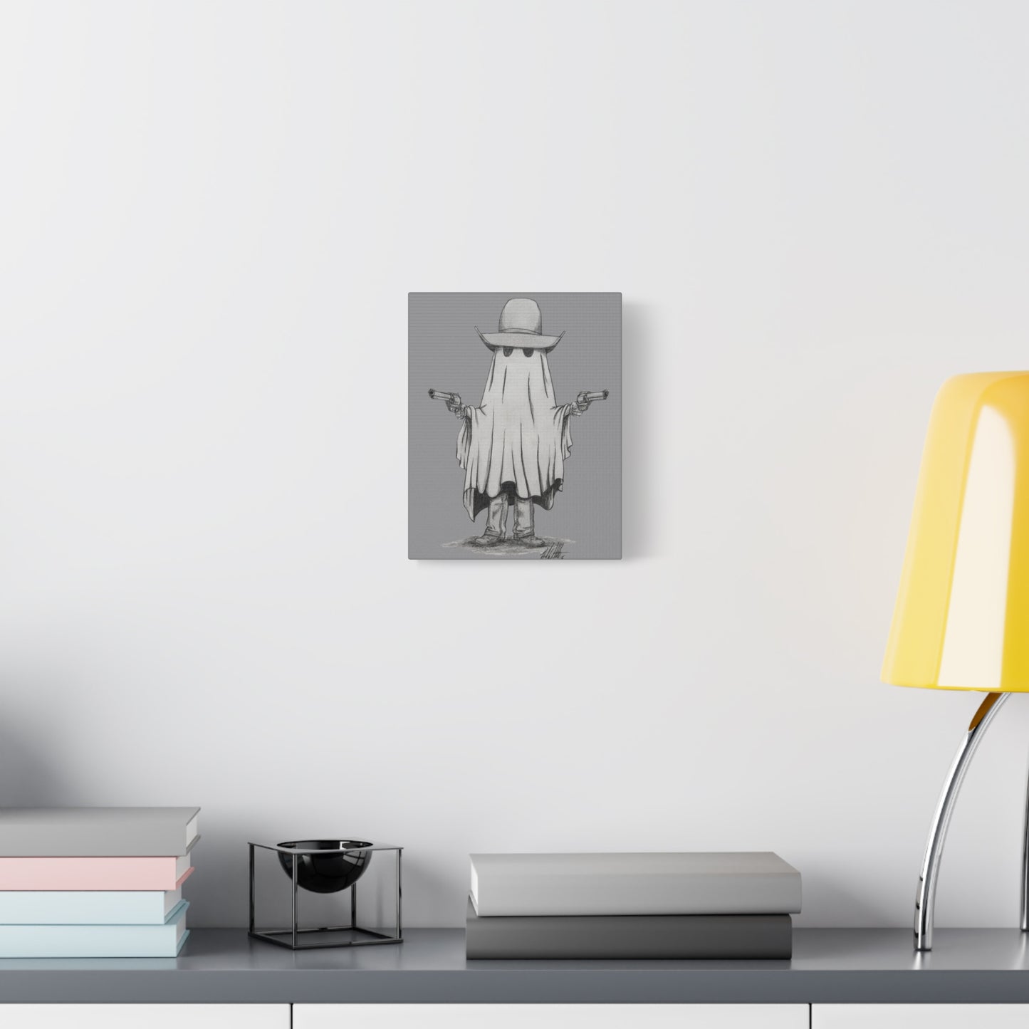 Outlaw Phantom Canvas Art, Western Decor, Unique Wall Art, Home Decoration, Gift for Cowpoke Fans