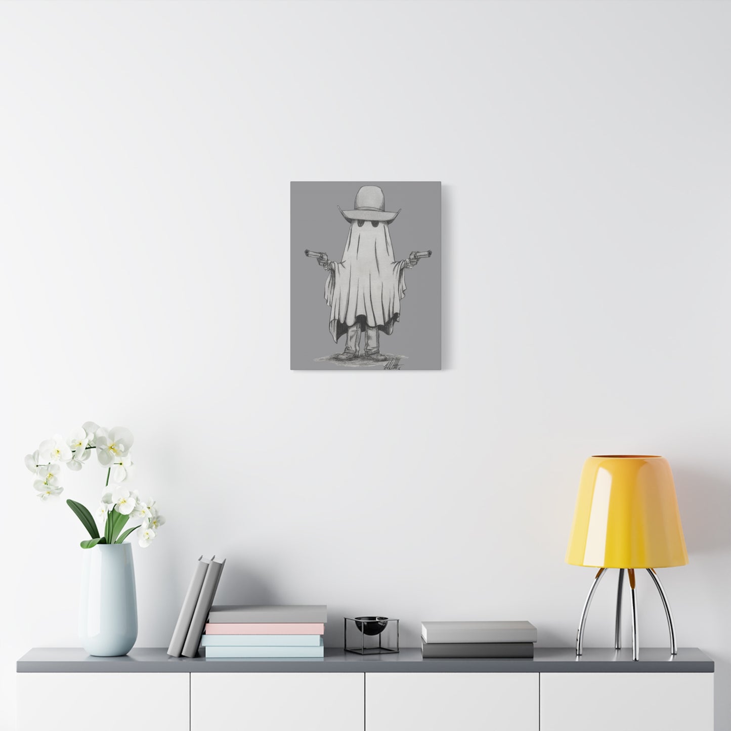 Outlaw Phantom Canvas Art, Western Decor, Unique Wall Art, Home Decoration, Gift for Cowpoke Fans