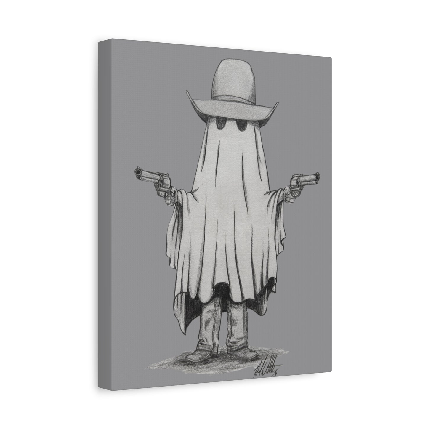 Outlaw Phantom Canvas Art, Western Decor, Unique Wall Art, Home Decoration, Gift for Cowpoke Fans