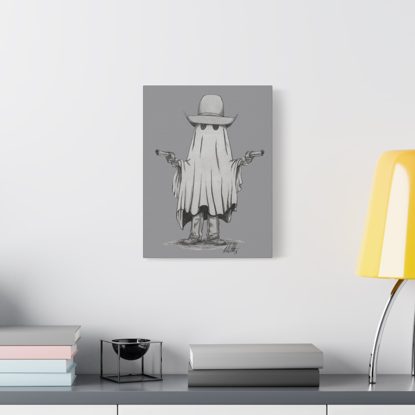 Outlaw Phantom Canvas Art, Western Decor, Unique Wall Art, Home Decoration, Gift for Cowpoke Fans