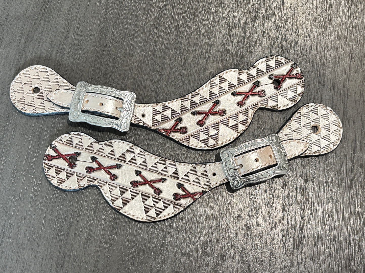 CUSTOM Tooled Spur Straps