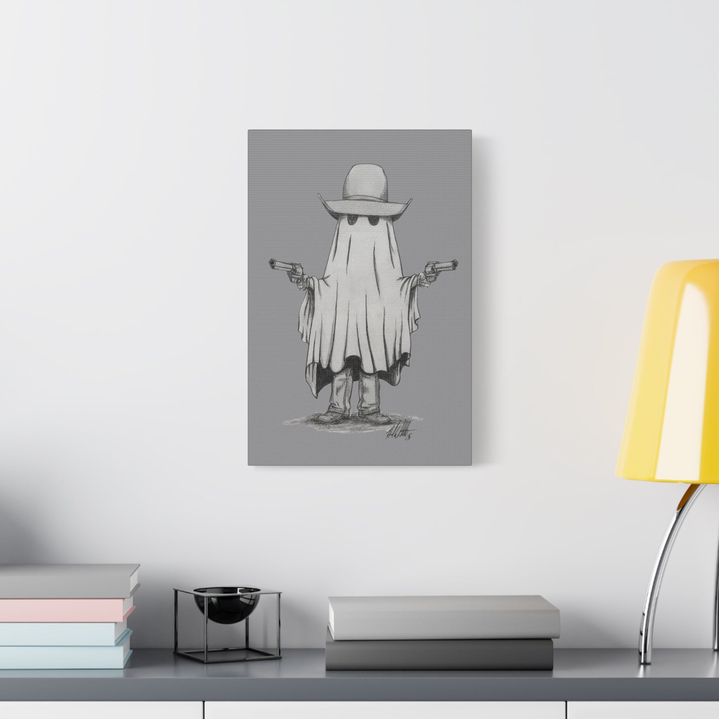 Outlaw Phantom Canvas Art, Western Decor, Unique Wall Art, Home Decoration, Gift for Cowpoke Fans