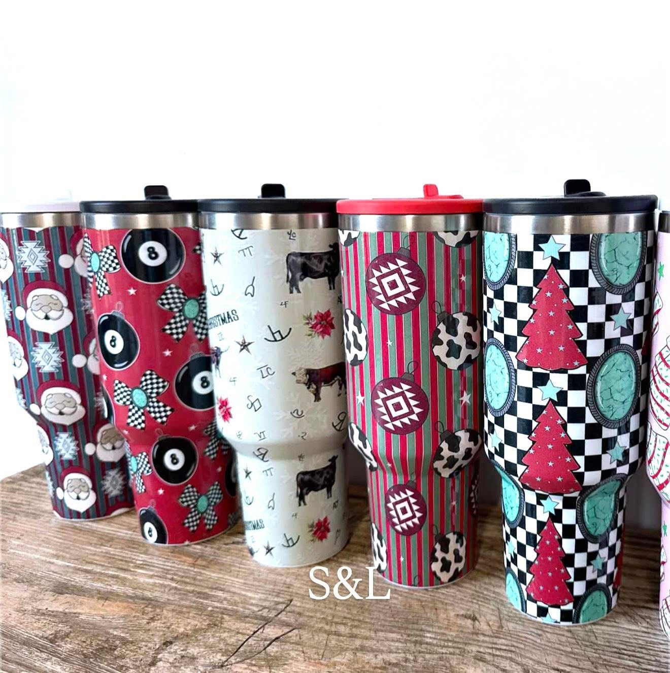 CHRISTMAS 40oz spill proof tumbler