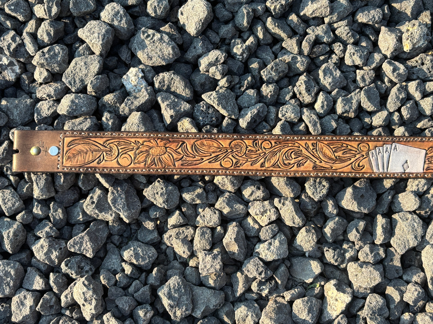CUSTOM Tooled Leather Belt