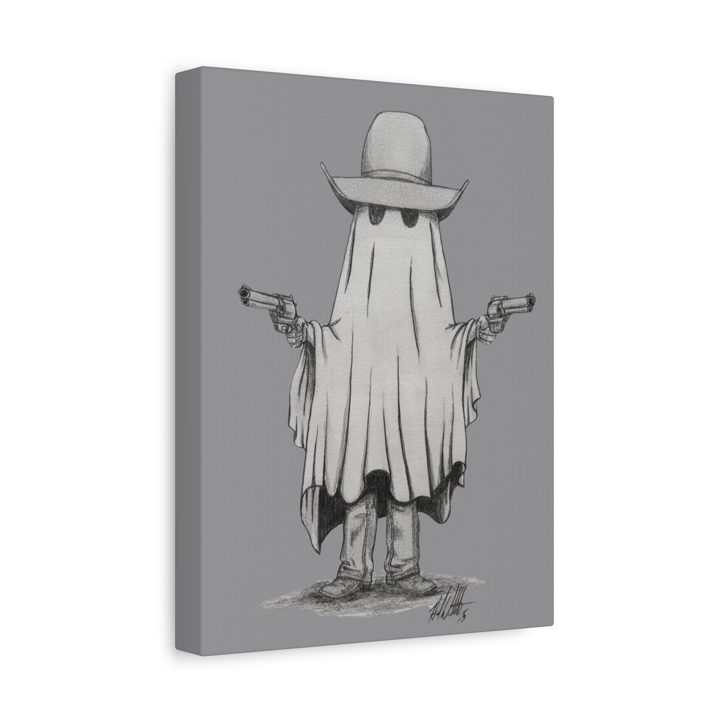 Outlaw Phantom Canvas Art, Western Decor, Unique Wall Art, Home Decoration, Gift for Cowpoke Fans