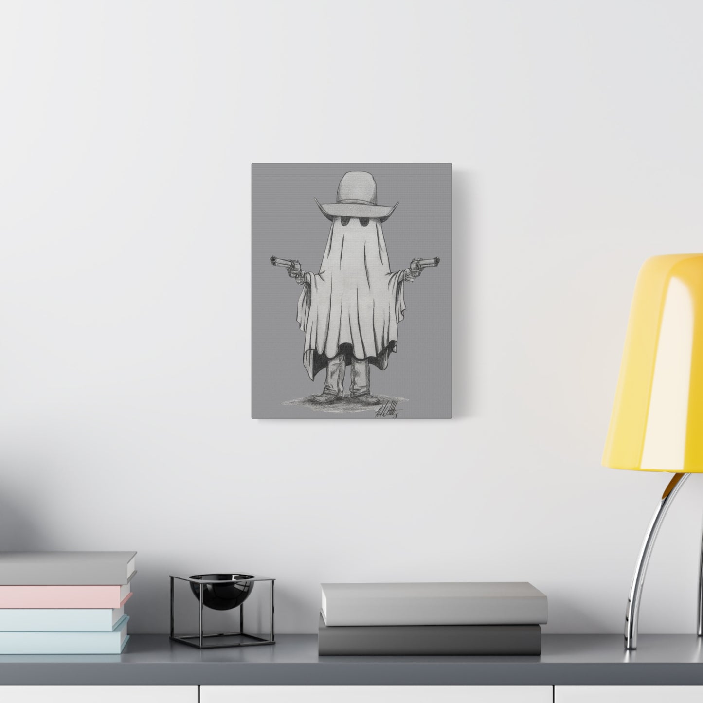 Outlaw Phantom Canvas Art, Western Decor, Unique Wall Art, Home Decoration, Gift for Cowpoke Fans