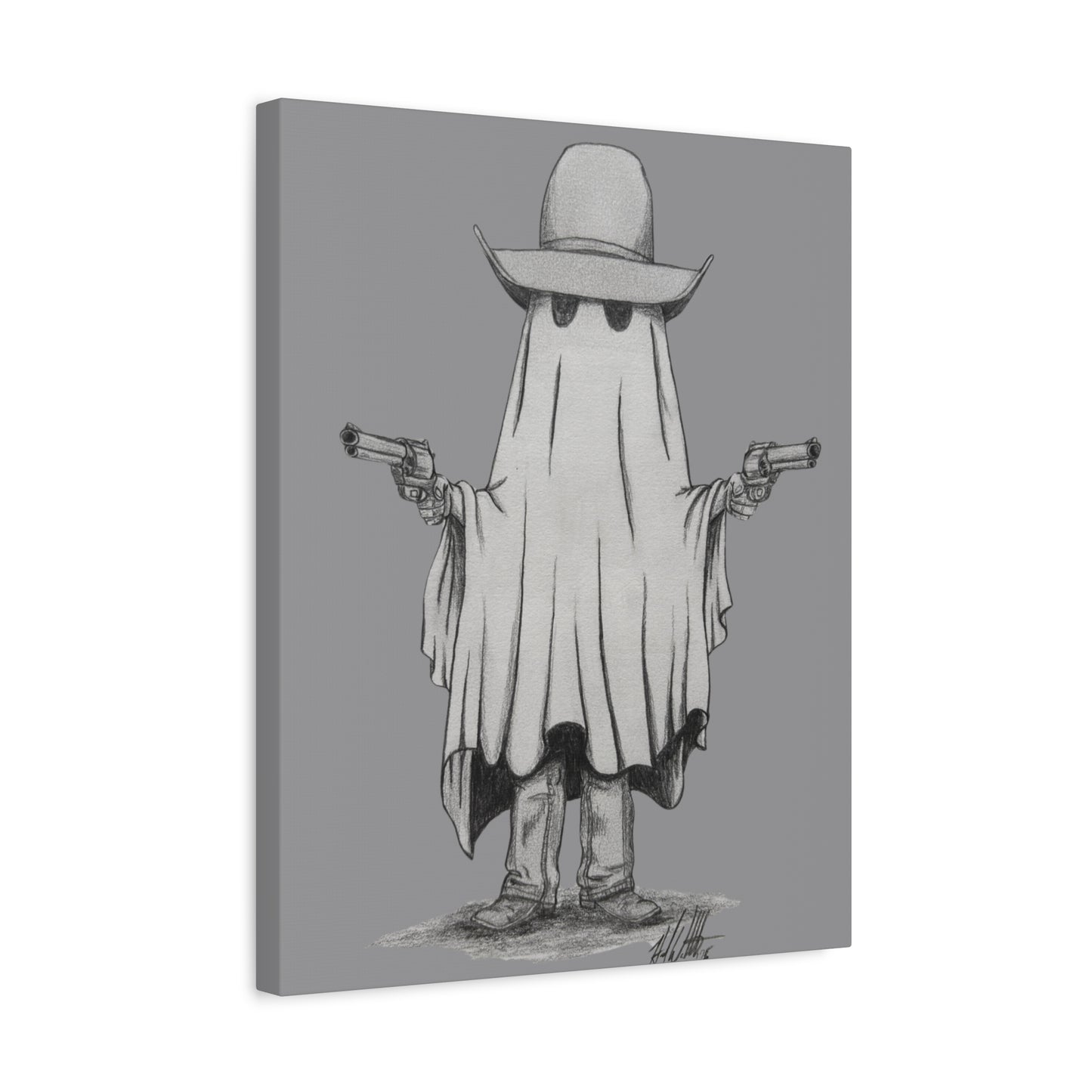 Outlaw Phantom Canvas Art, Western Decor, Unique Wall Art, Home Decoration, Gift for Cowpoke Fans