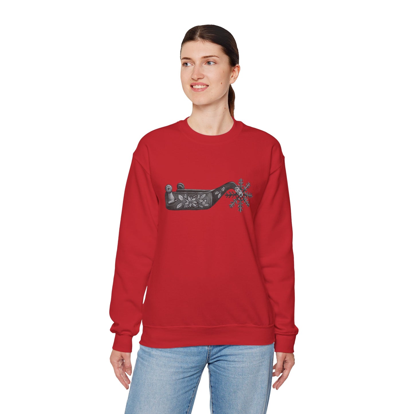 Cowboy Christmas Crewneck Sweatshirt - Cozy Design for Holiday Cheer