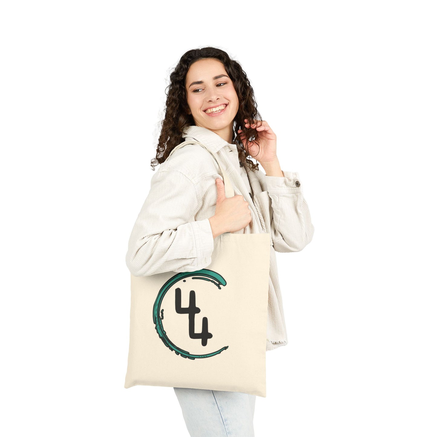 44 Logo Cotton Canvas Tote Bag