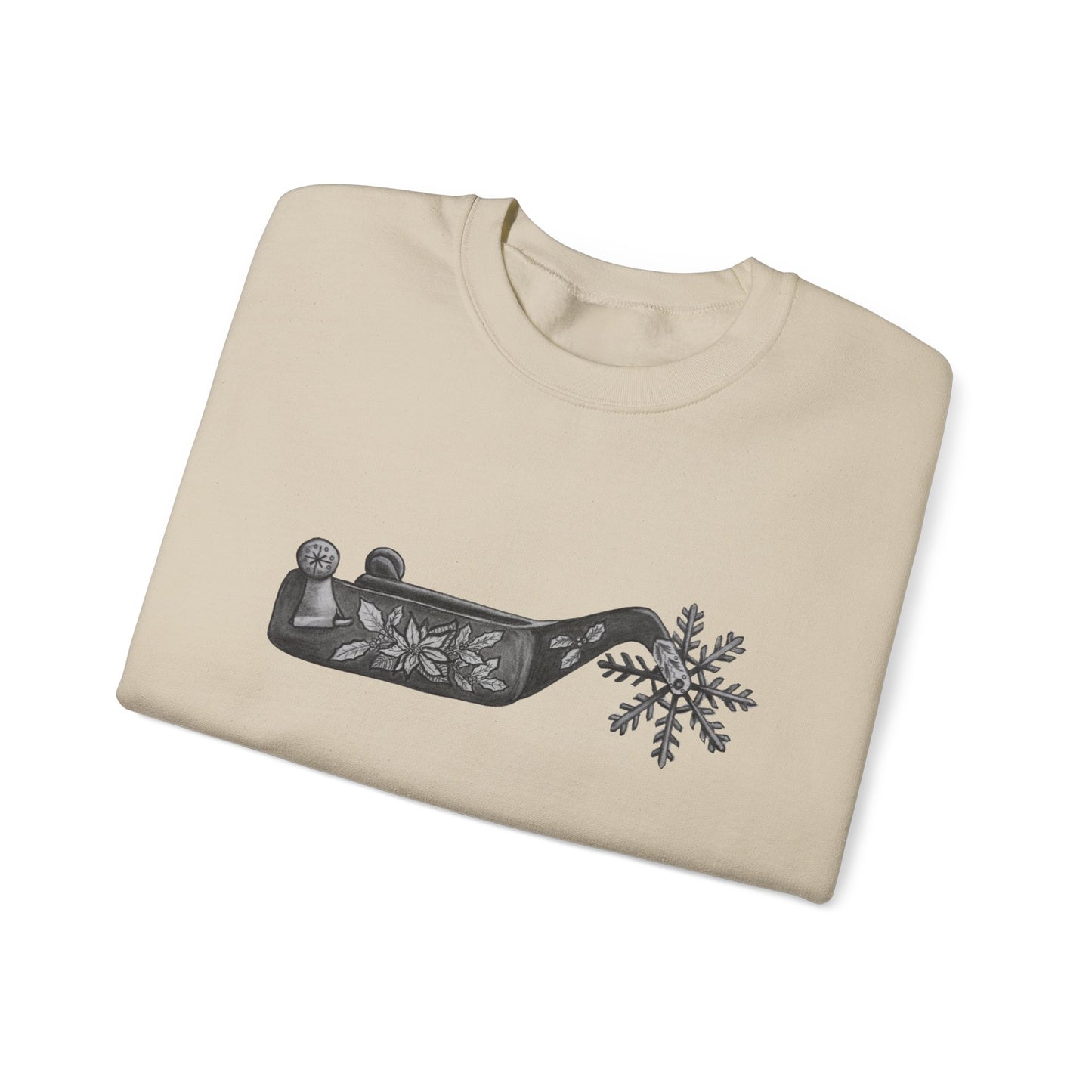 Cowboy Christmas Crewneck Sweatshirt - Cozy Design for Holiday Cheer