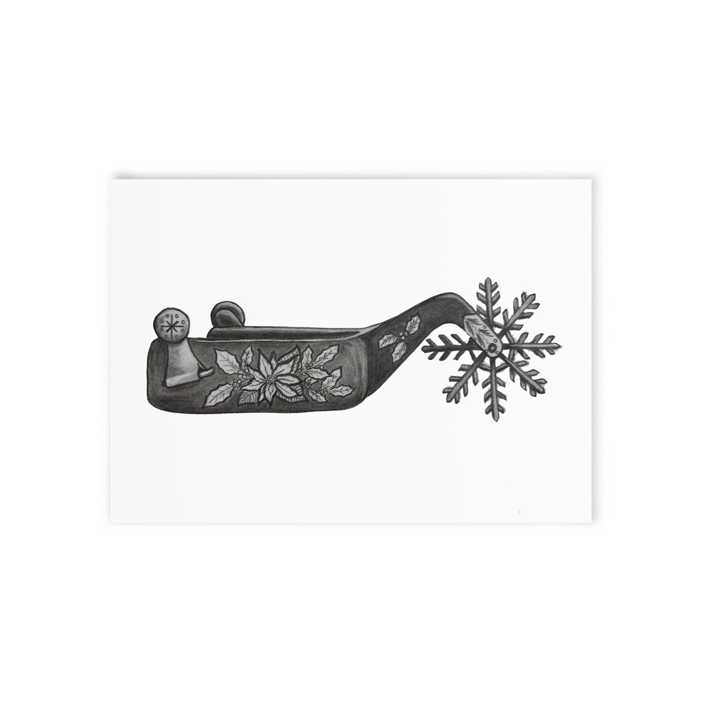 Cowboy Christmas Holiday Card - Two-sided Print