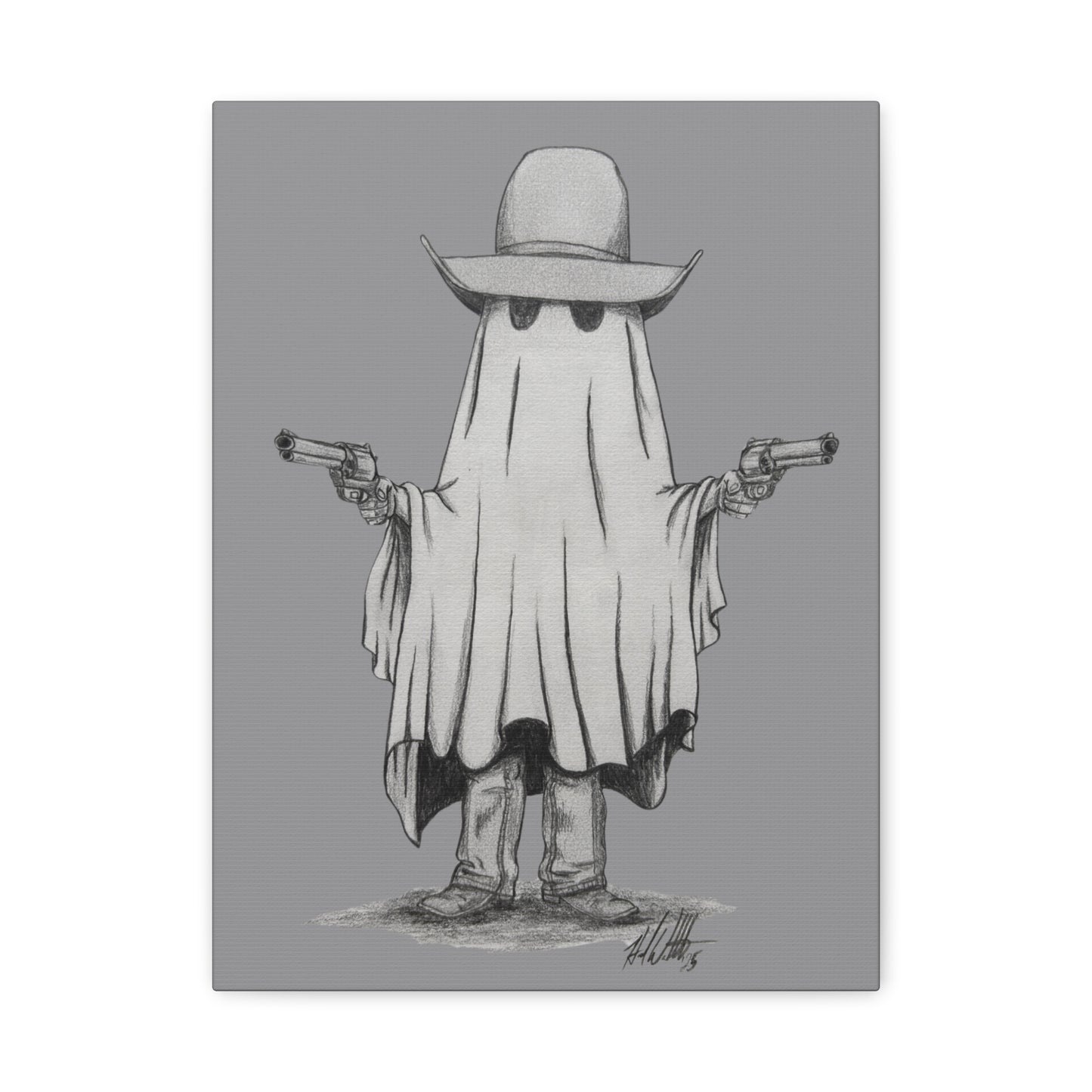 Outlaw Phantom Canvas Art, Western Decor, Unique Wall Art, Home Decoration, Gift for Cowpoke Fans