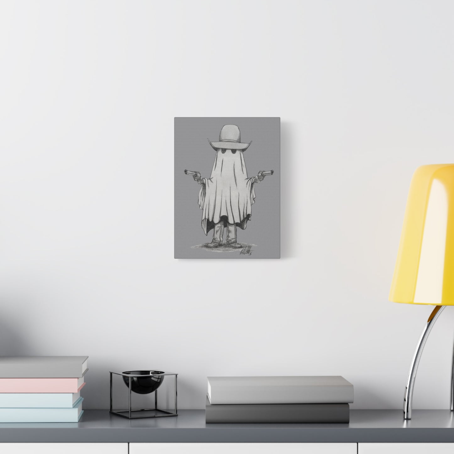Outlaw Phantom Canvas Art, Western Decor, Unique Wall Art, Home Decoration, Gift for Cowpoke Fans
