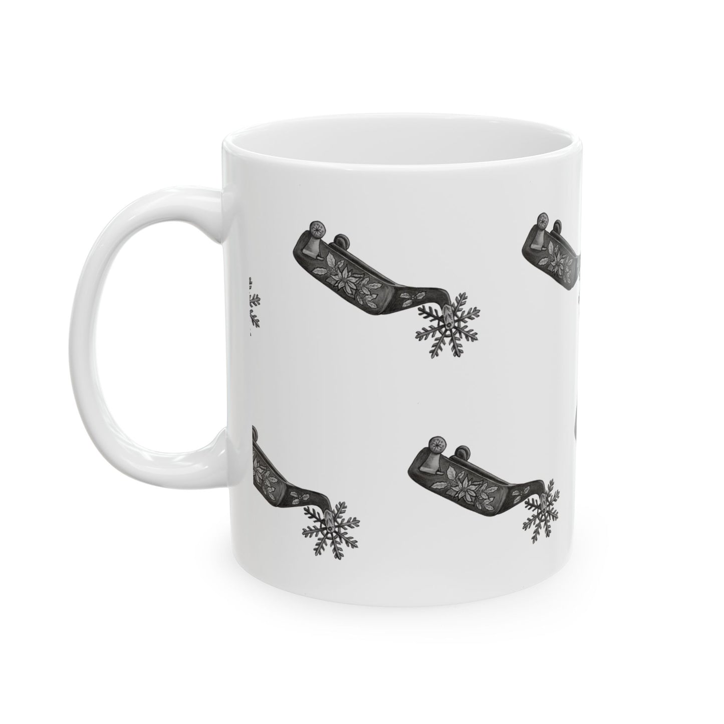 Cowboy Christmas Ceramic Mug , 11oz & 15oz