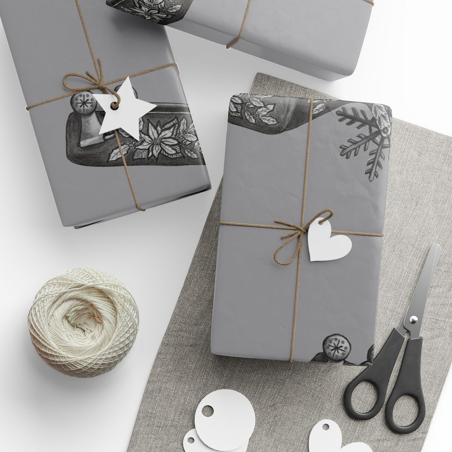 Wrapping Paper Cowboy Christmas Spur Design