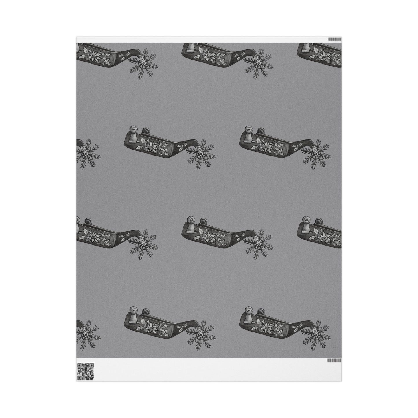 Wrapping Paper Cowboy Christmas Spur Design