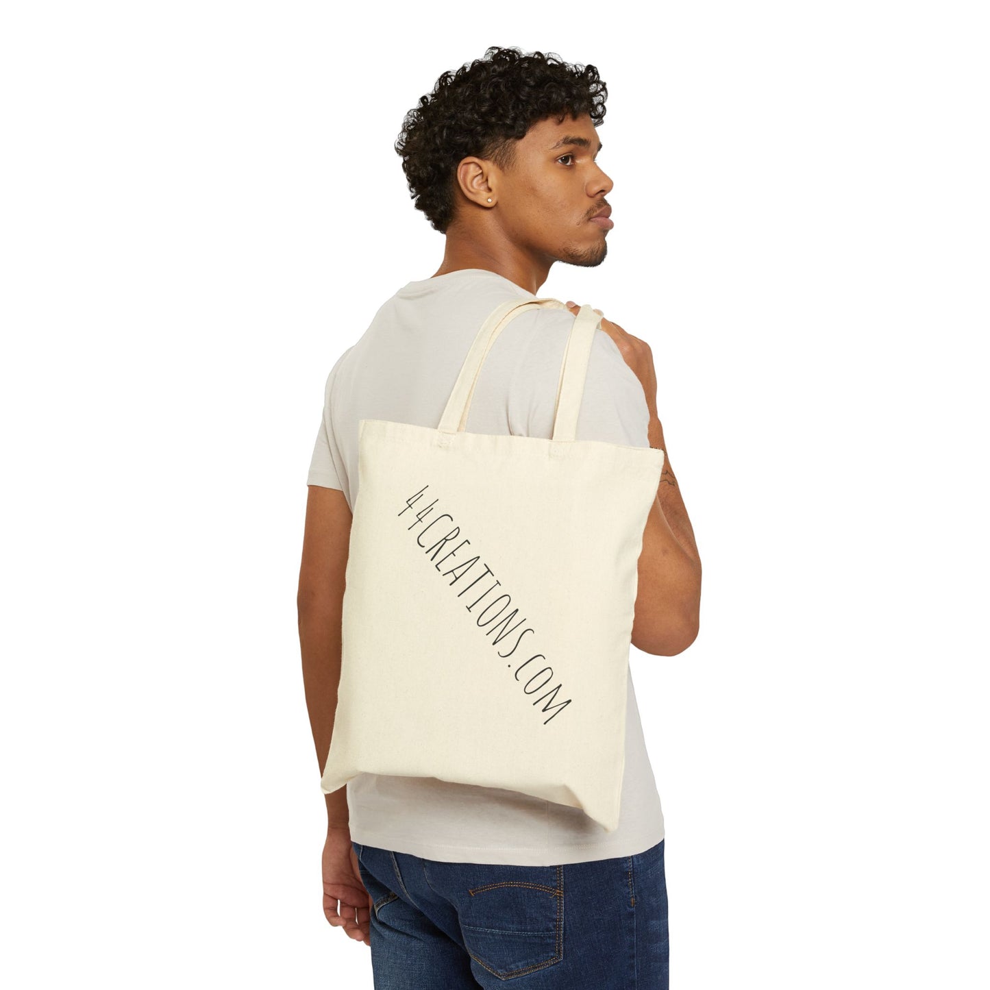 44 Logo Cotton Canvas Tote Bag