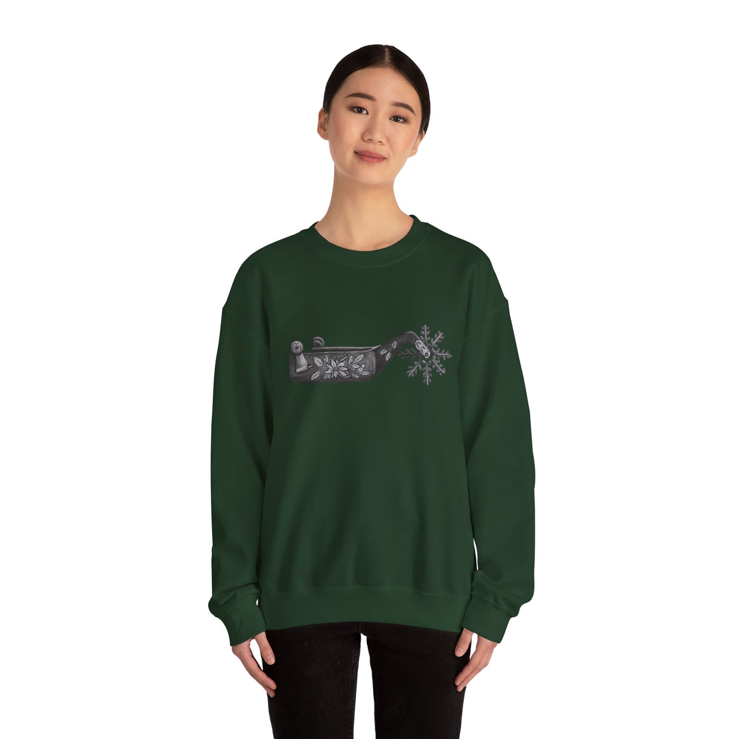 Cowboy Christmas Crewneck Sweatshirt - Cozy Design for Holiday Cheer
