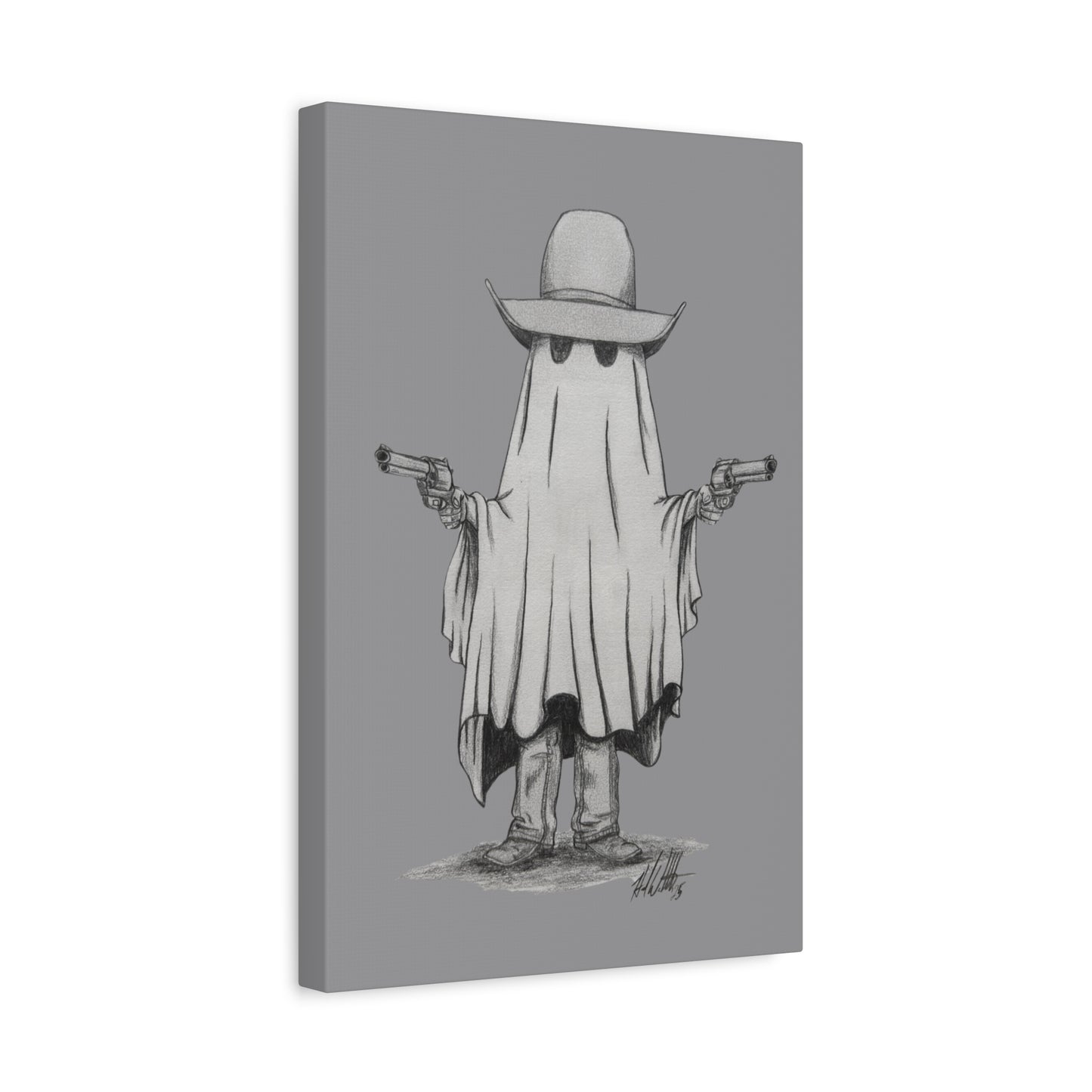 Outlaw Phantom Canvas Art, Western Decor, Unique Wall Art, Home Decoration, Gift for Cowpoke Fans