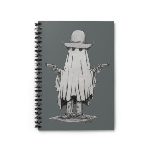 Outlaw Phantom Spiral Notebook - Spooky Art, Bullet Journal, Notebook Gift, Halloween Decor, Creative Writing
