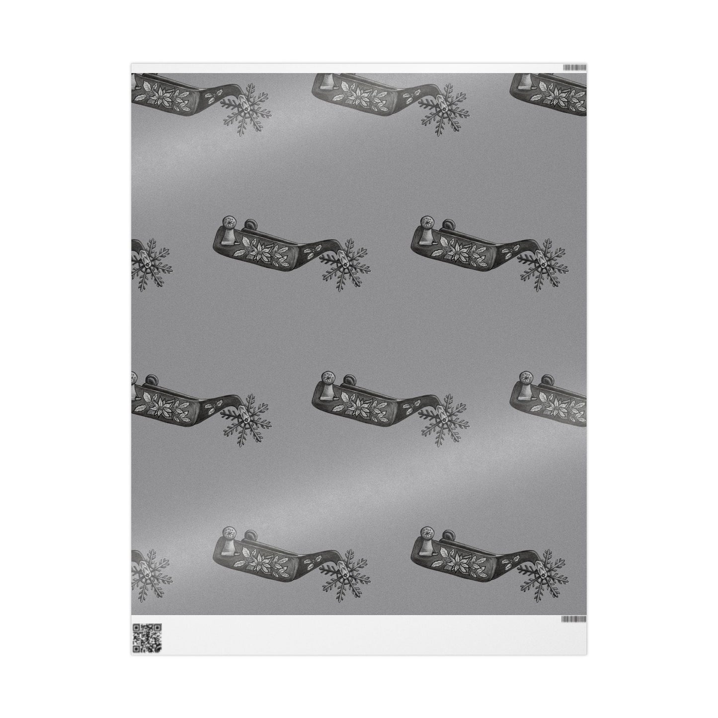 Wrapping Paper Cowboy Christmas Spur Design
