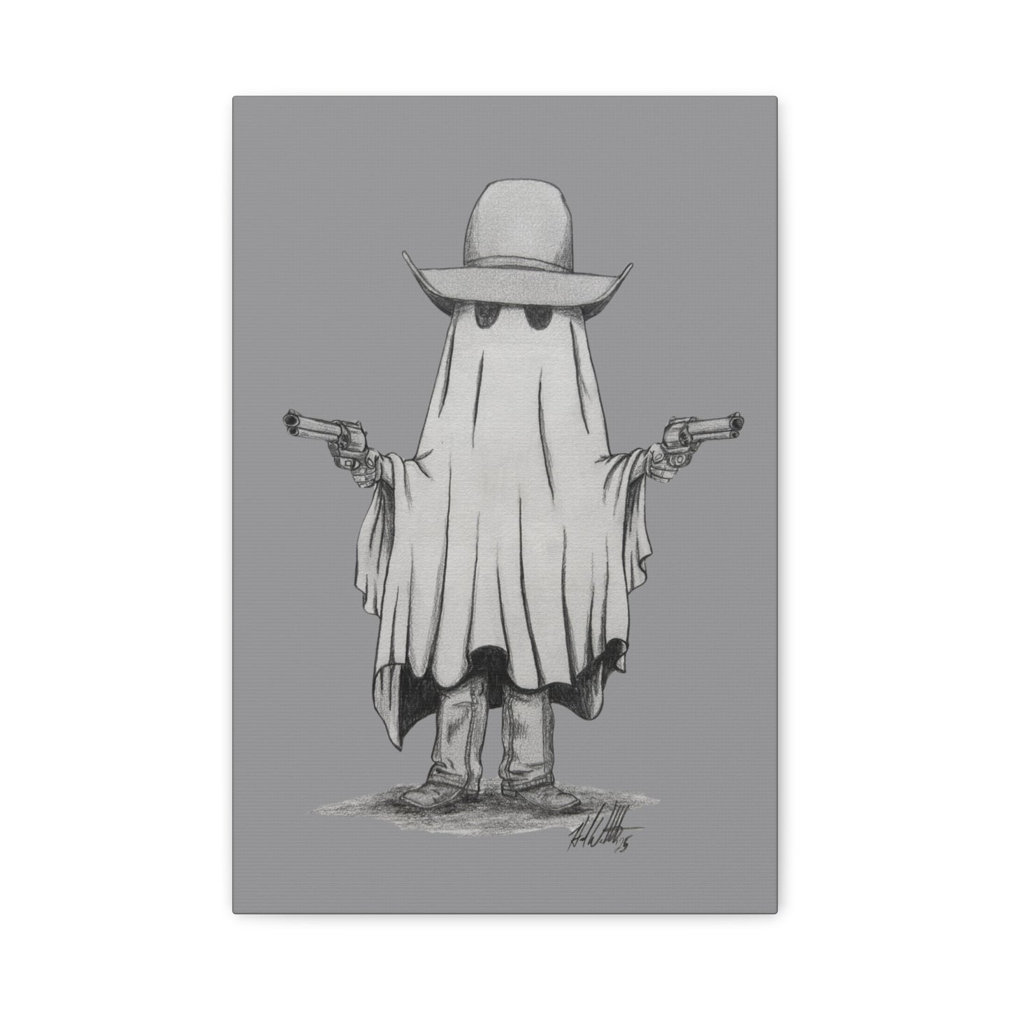 Outlaw Phantom Canvas Art, Western Decor, Unique Wall Art, Home Decoration, Gift for Cowpoke Fans