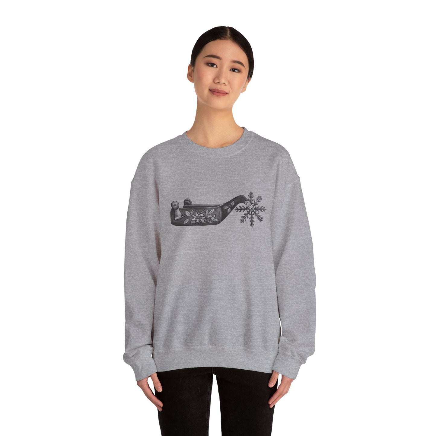 Cowboy Christmas Crewneck Sweatshirt - Cozy Design for Holiday Cheer