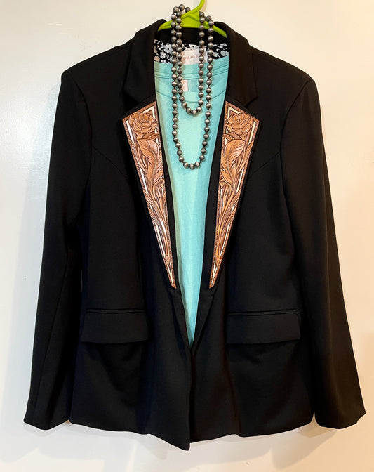 CUSTOM Tooled leather women’s blazer