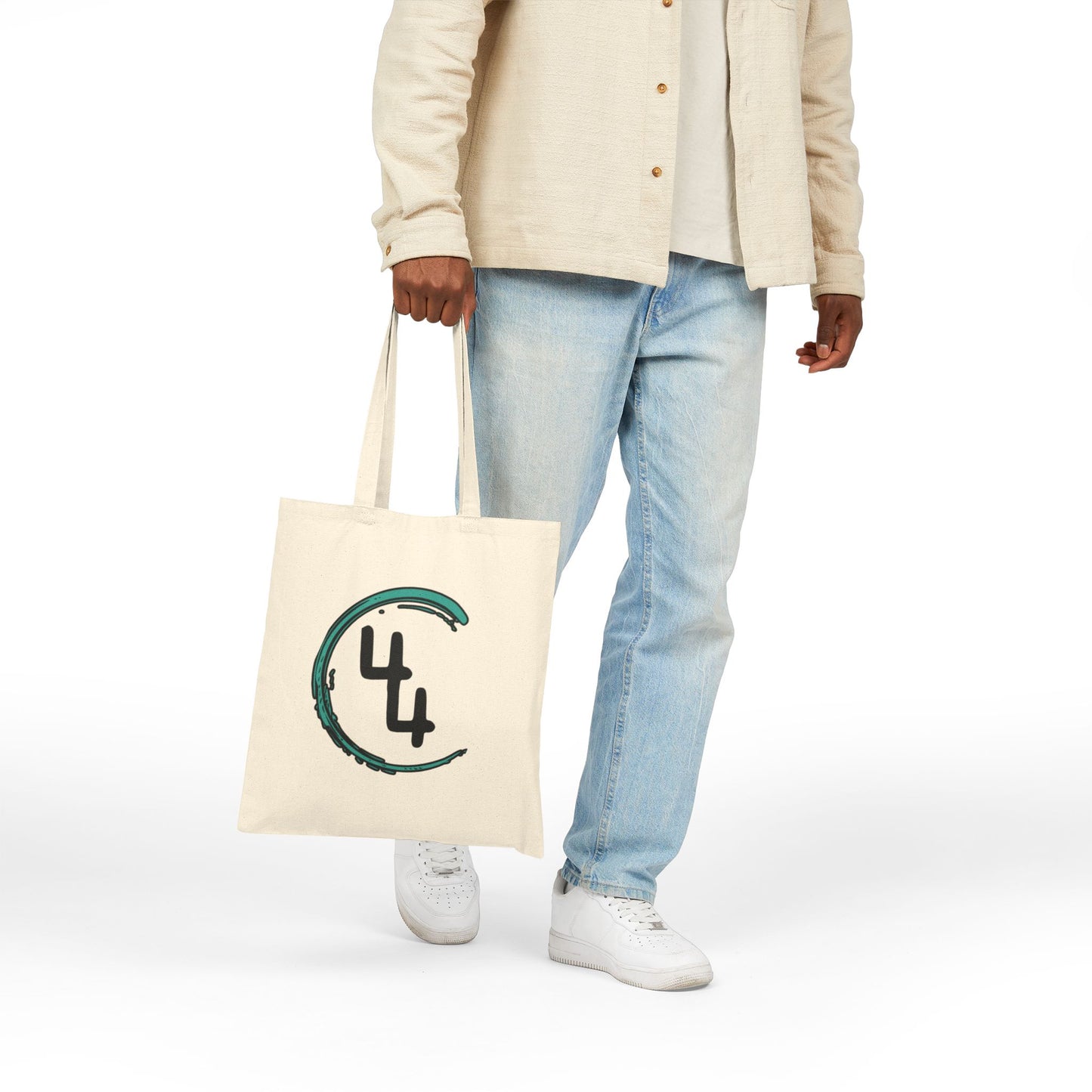 44 Logo Cotton Canvas Tote Bag