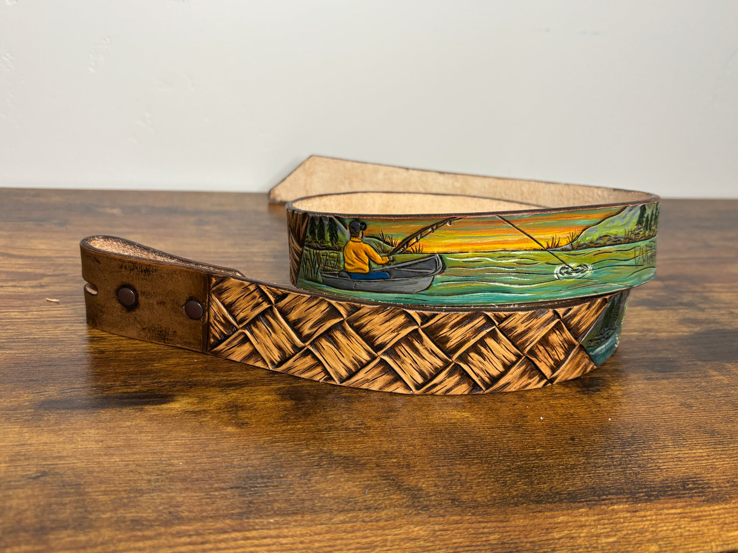 CUSTOM Tooled Leather Belt