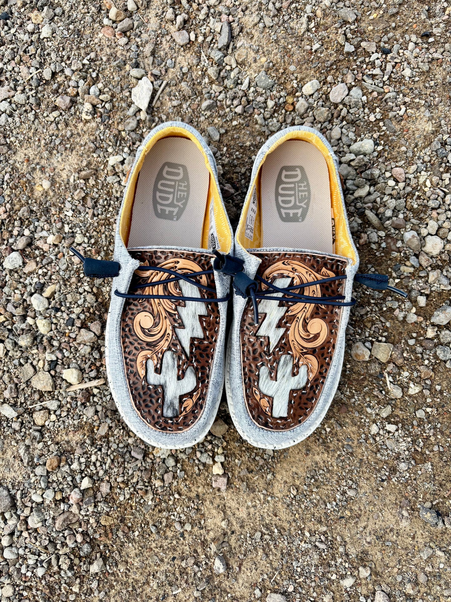 CUSTOM Tooled Hey Dude Shoes