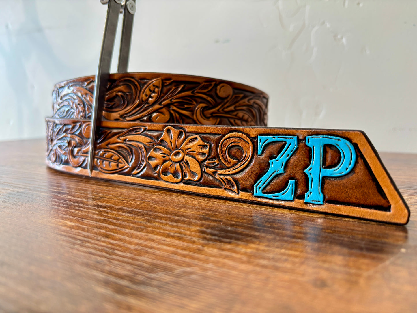 CUSTOM Tooled Leather Belt