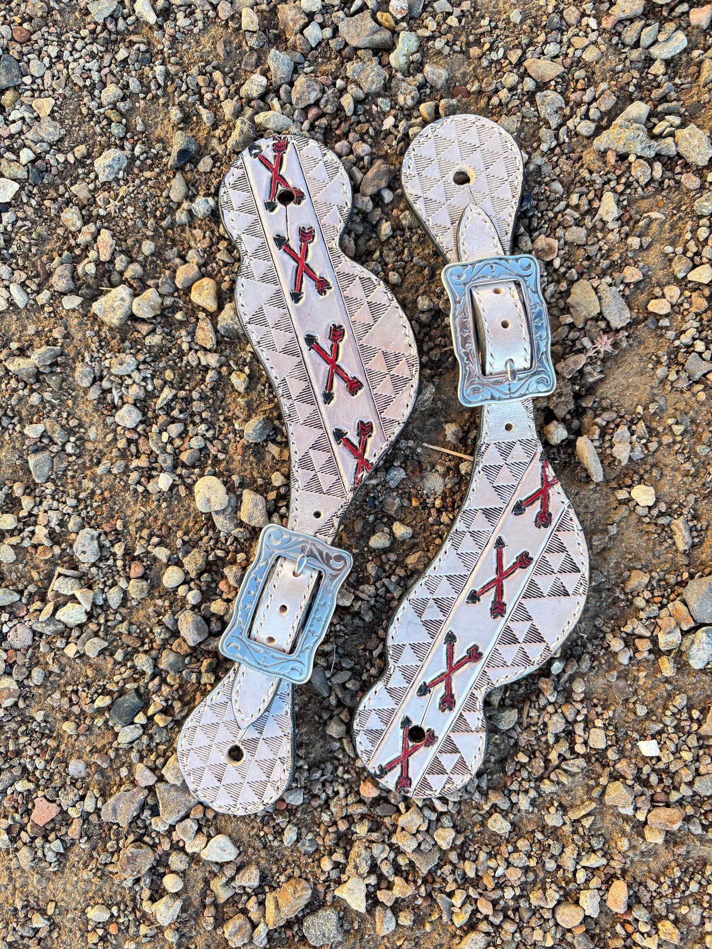 CUSTOM Tooled Spur Straps