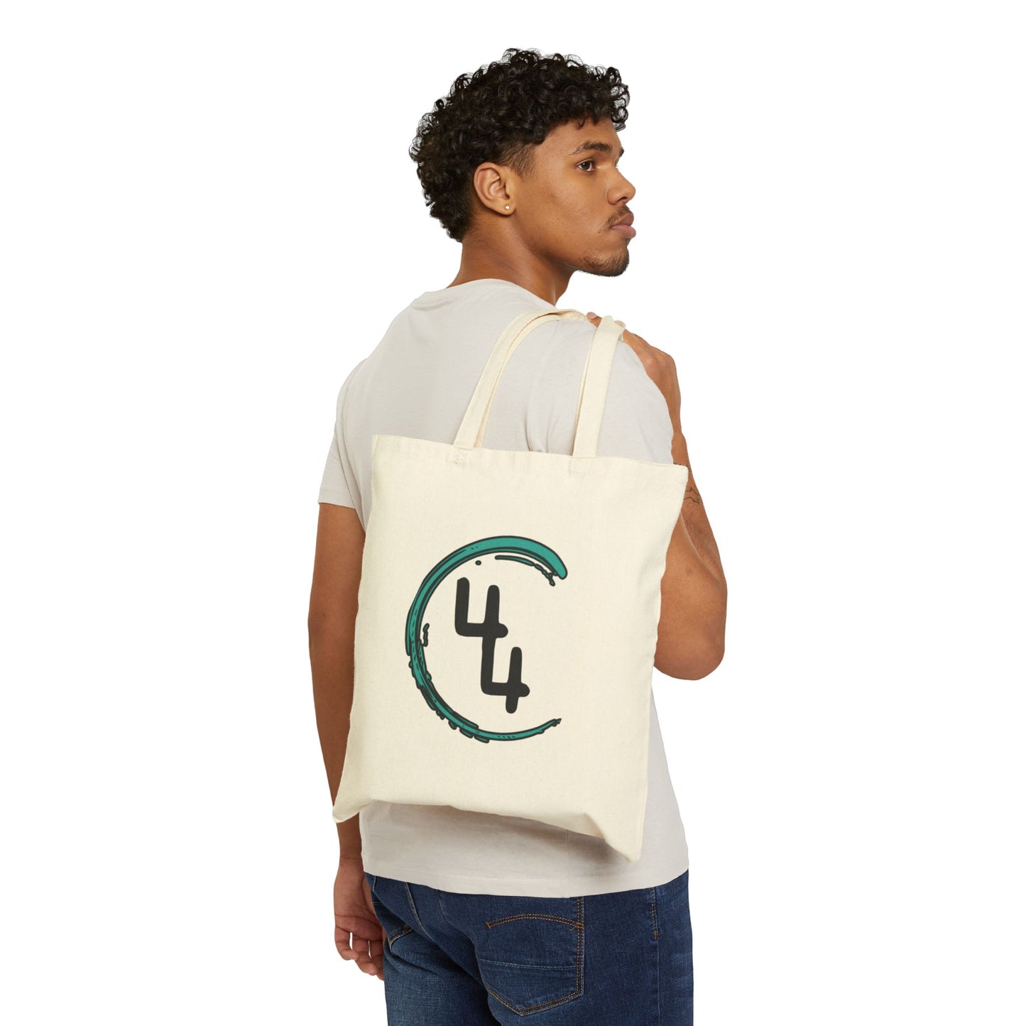 44 Logo Cotton Canvas Tote Bag
