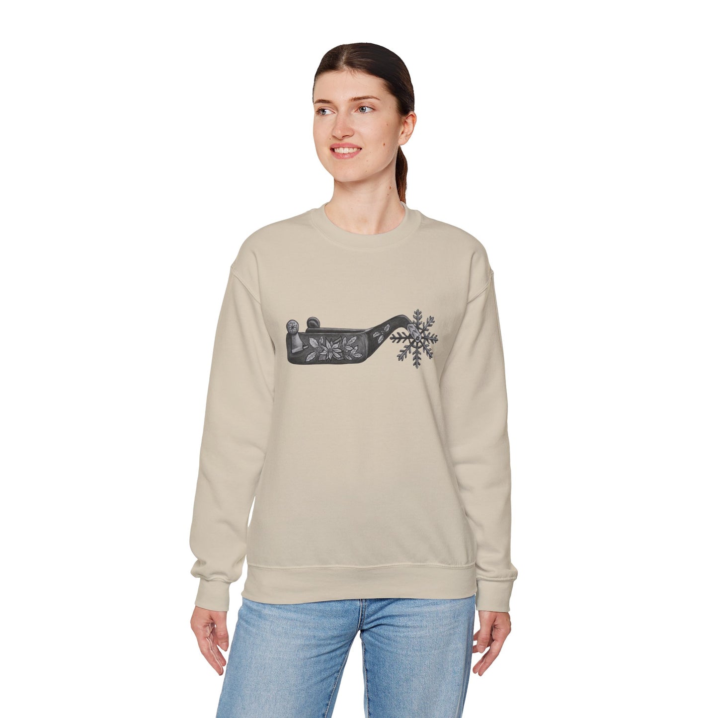 Cowboy Christmas Crewneck Sweatshirt - Cozy Design for Holiday Cheer