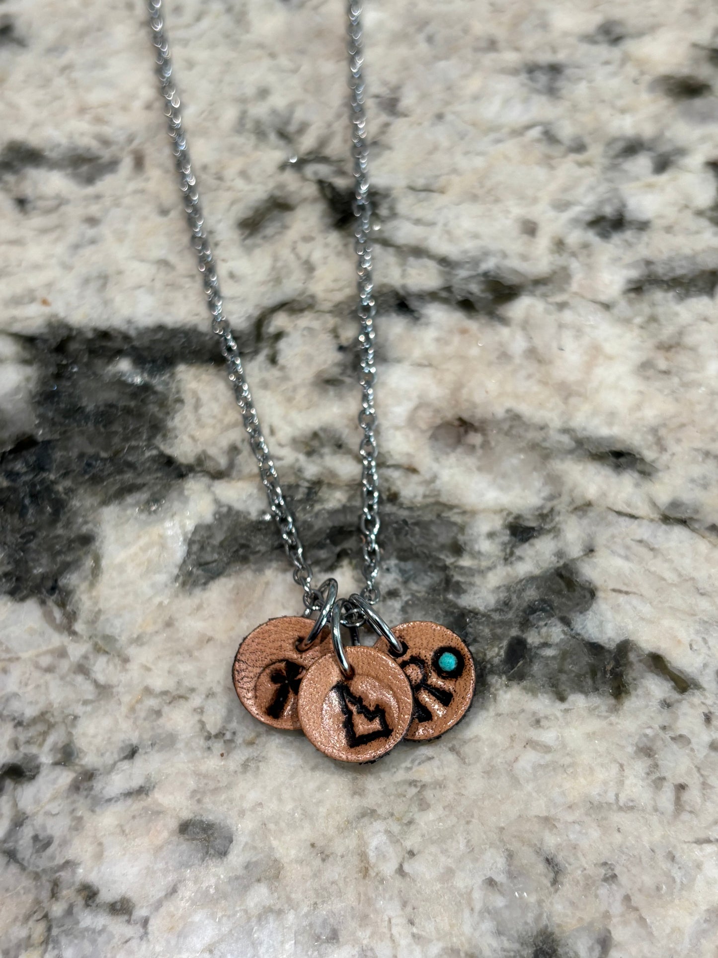 Leather Charm Necklace