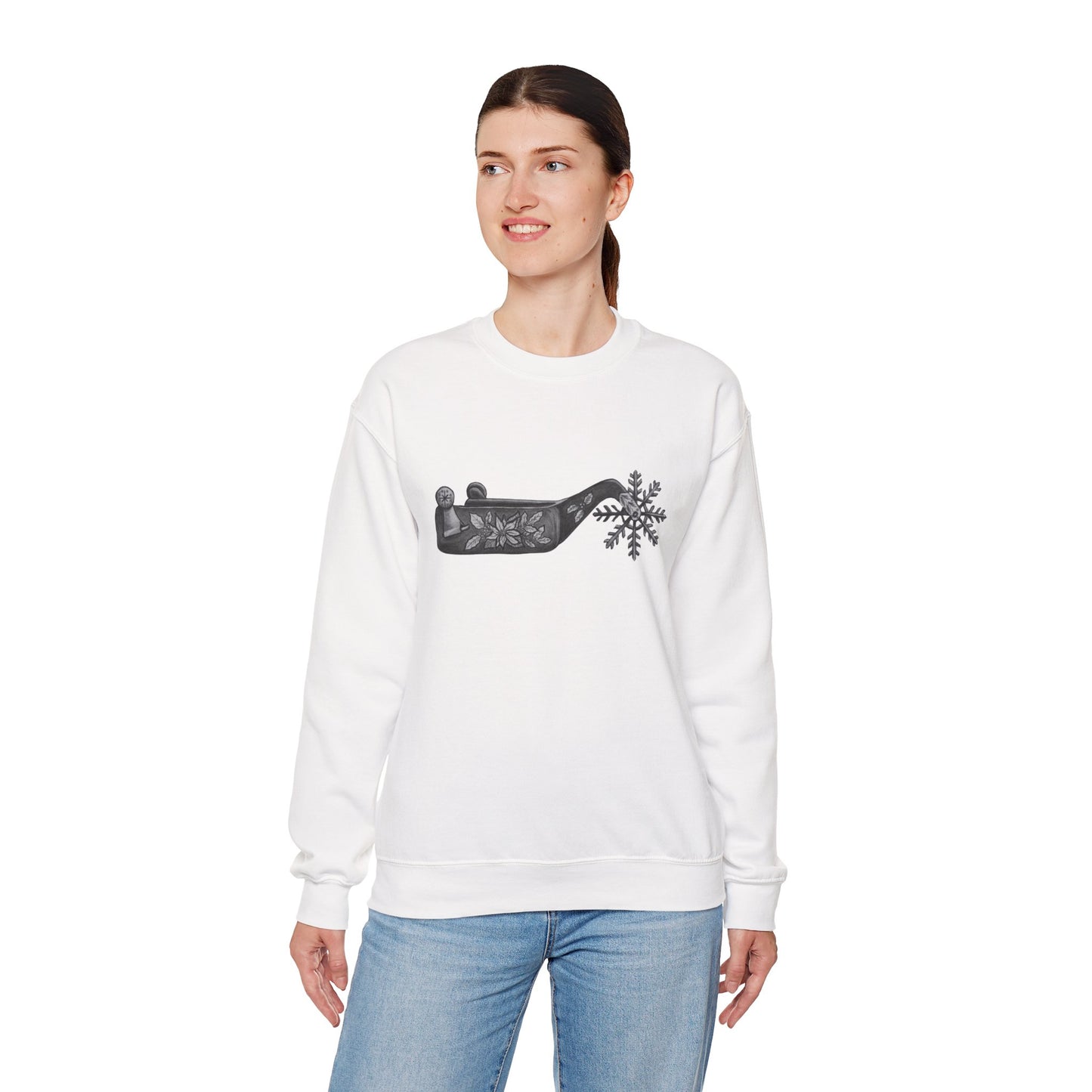 Cowboy Christmas Crewneck Sweatshirt - Cozy Design for Holiday Cheer