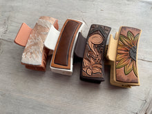 Load image into Gallery viewer, CUSTOM Tooled Hair Clips!