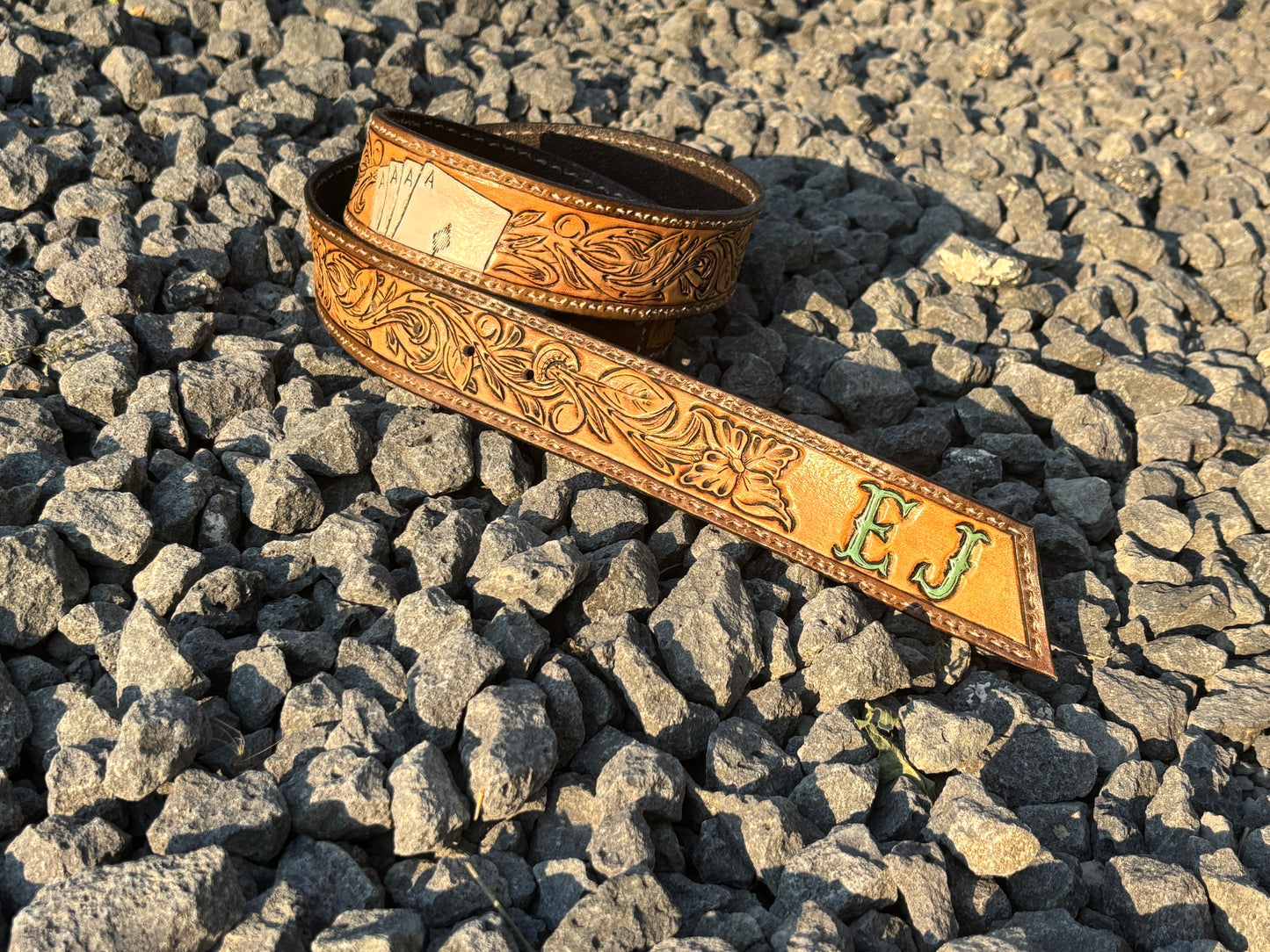 CUSTOM Tooled Leather Belt
