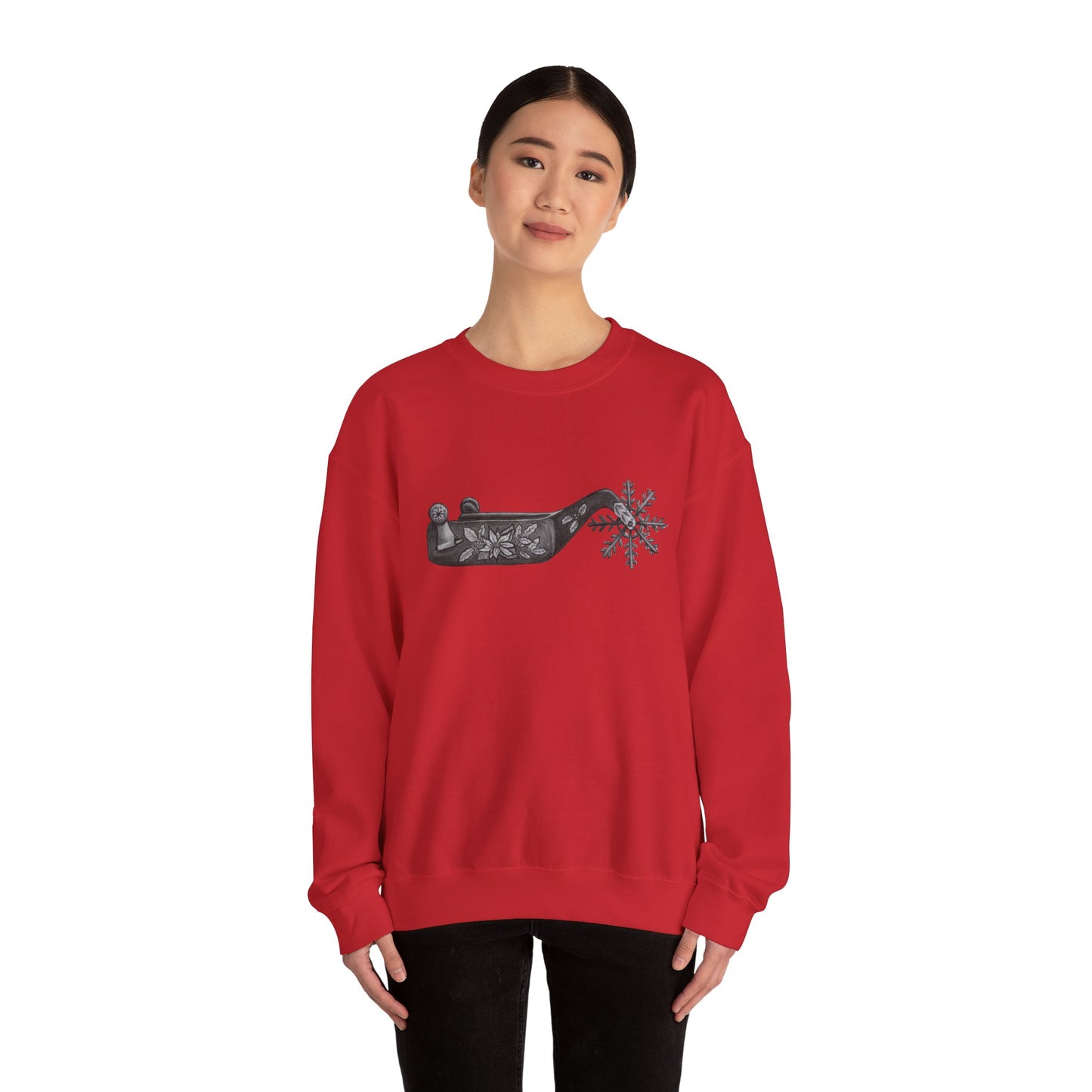 Cowboy Christmas Crewneck Sweatshirt - Cozy Design for Holiday Cheer