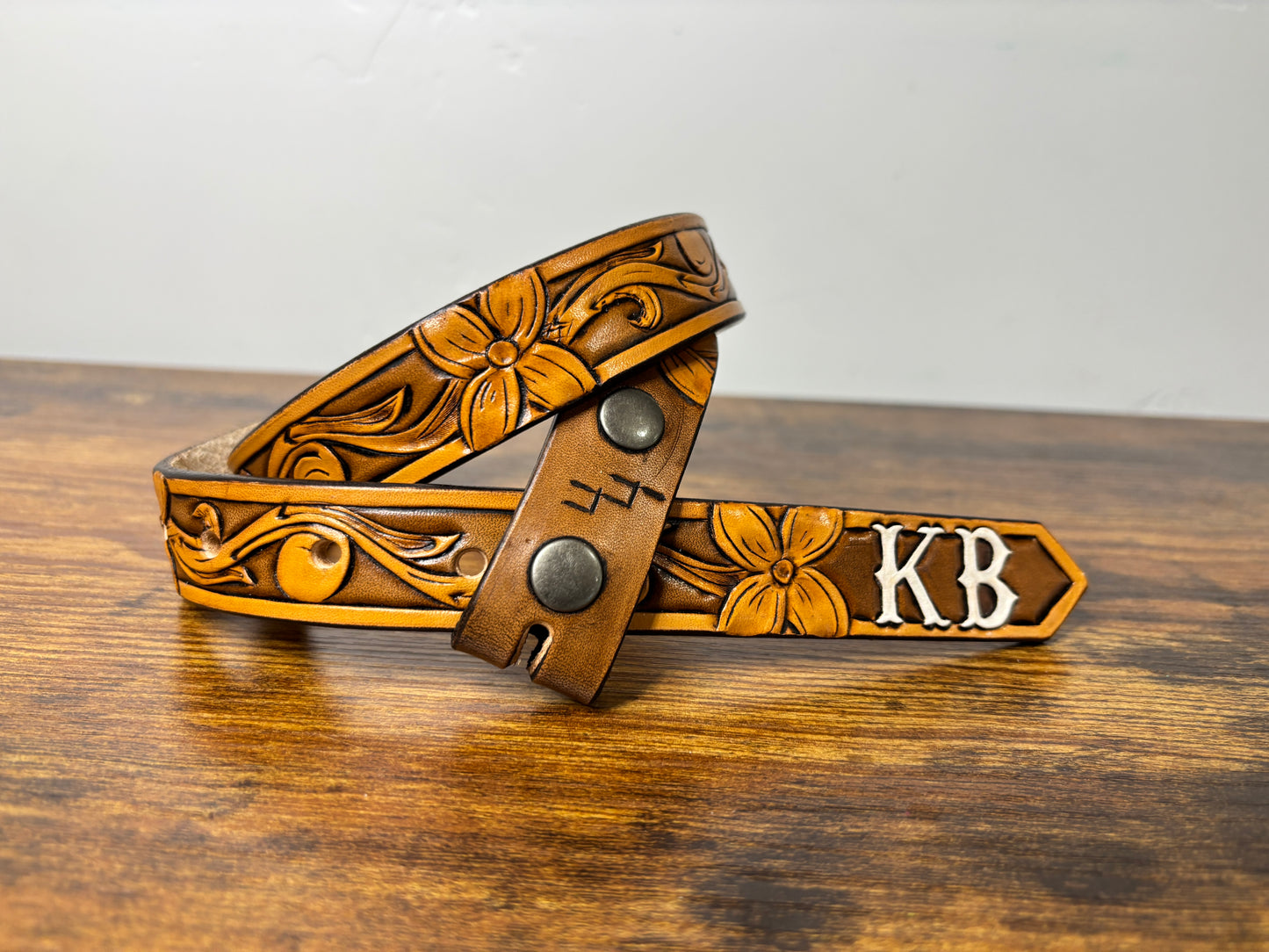 CUSTOM kids tooled belt
