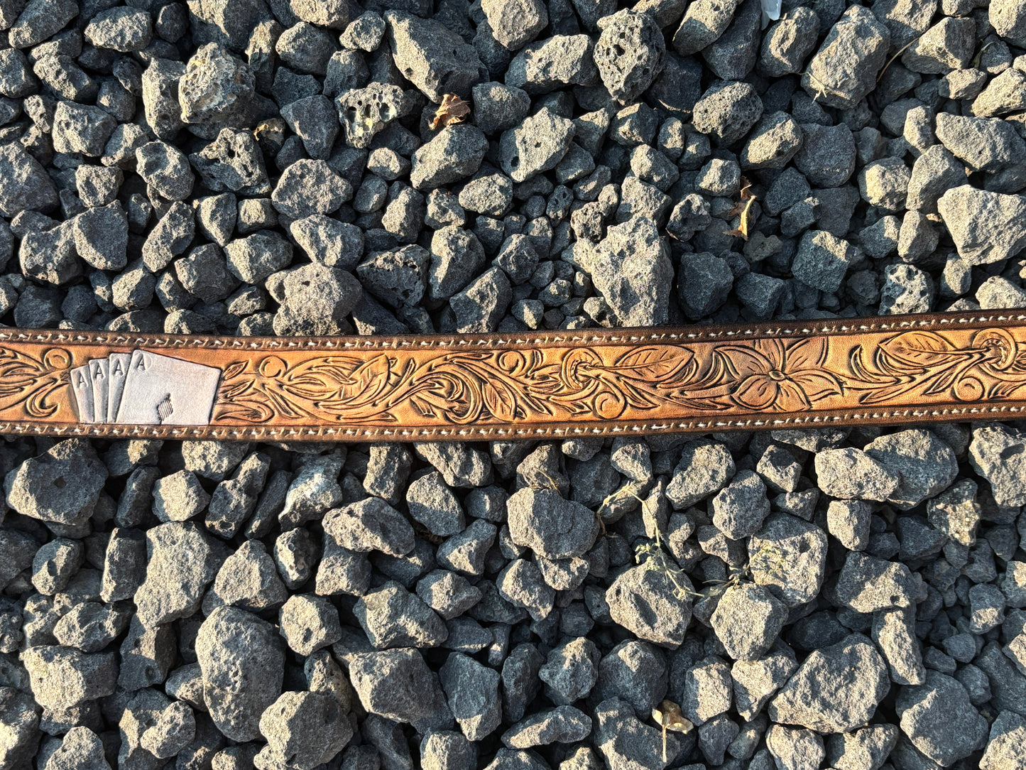CUSTOM Tooled Leather Belt