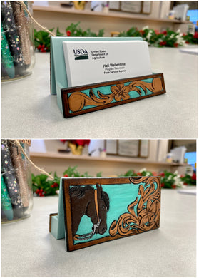 Custom tooled card holder