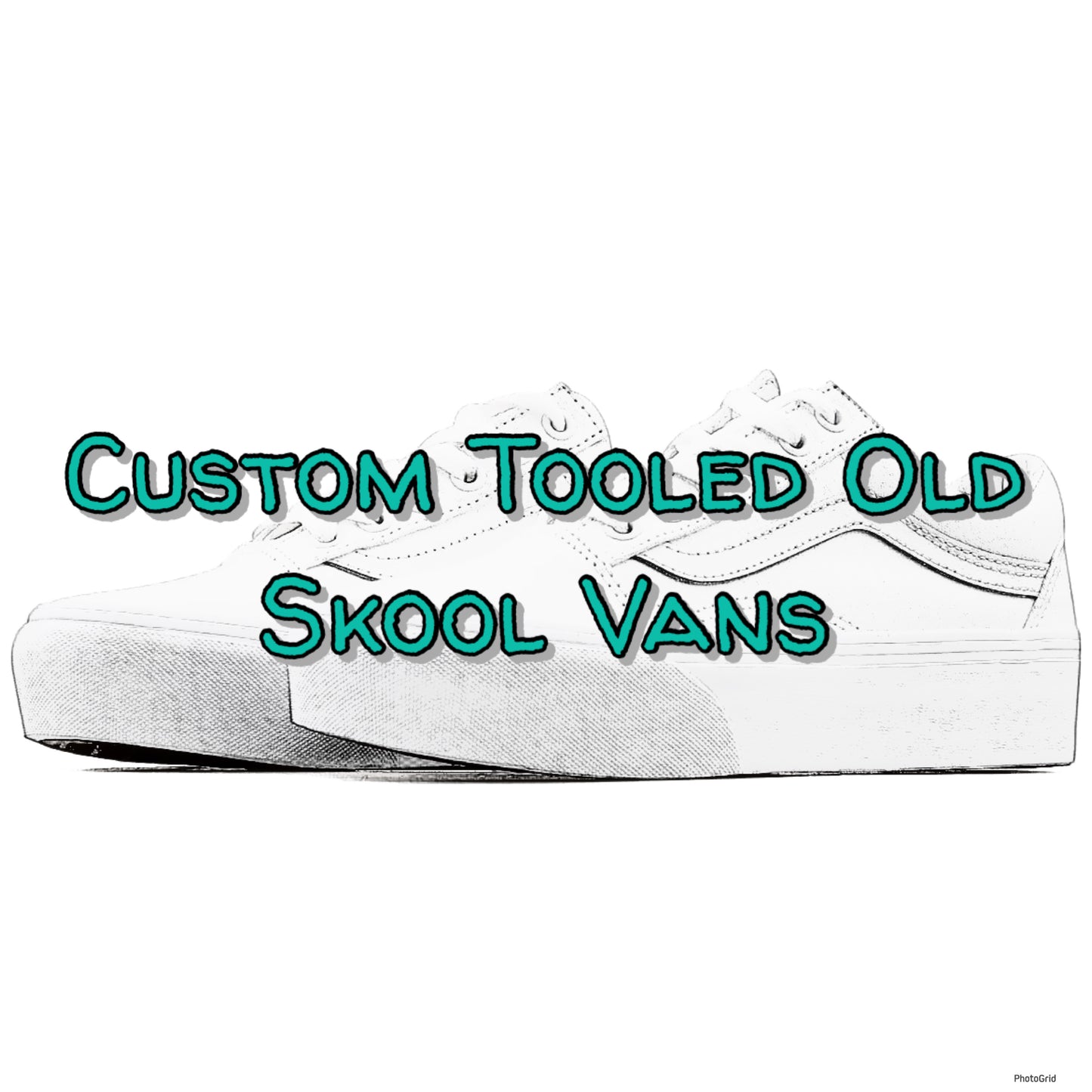 Custom Tooled Old Skool Vans (Women’s)