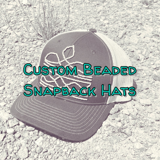 Custom Beaded Snapback Hat