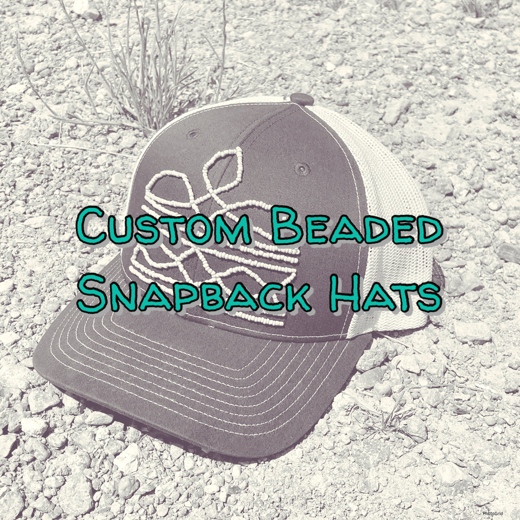 Custom Beaded Snapback Hat