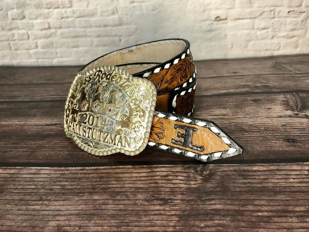 CUSTOM Tooled Leather Belt